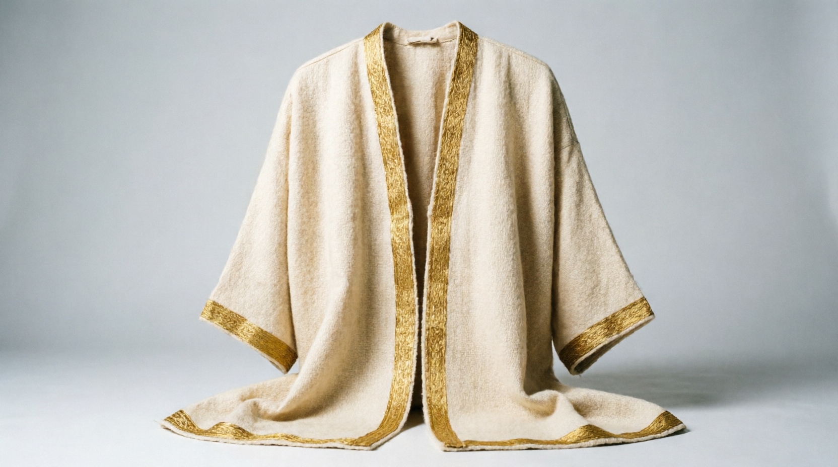 Cream Hasawi Fine Wool Bisht