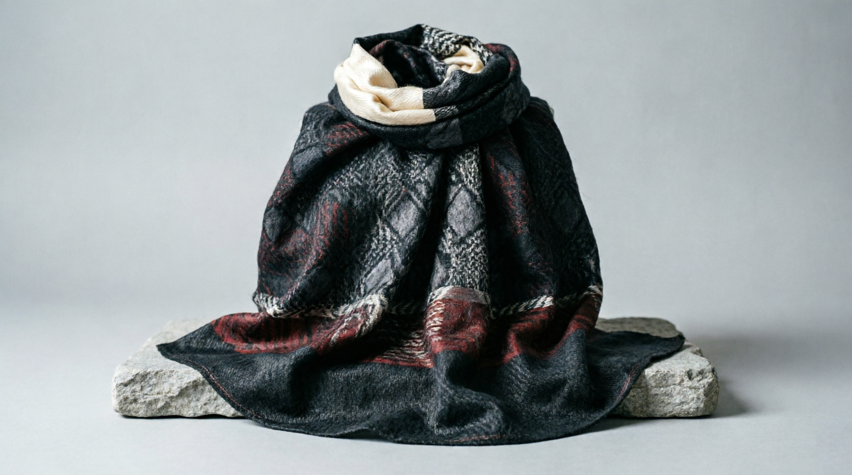 Charcoal Noir Weave Pashmina