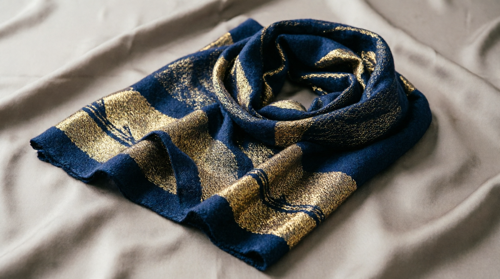 Midnight Sapphire Blue Pashmina Shawl