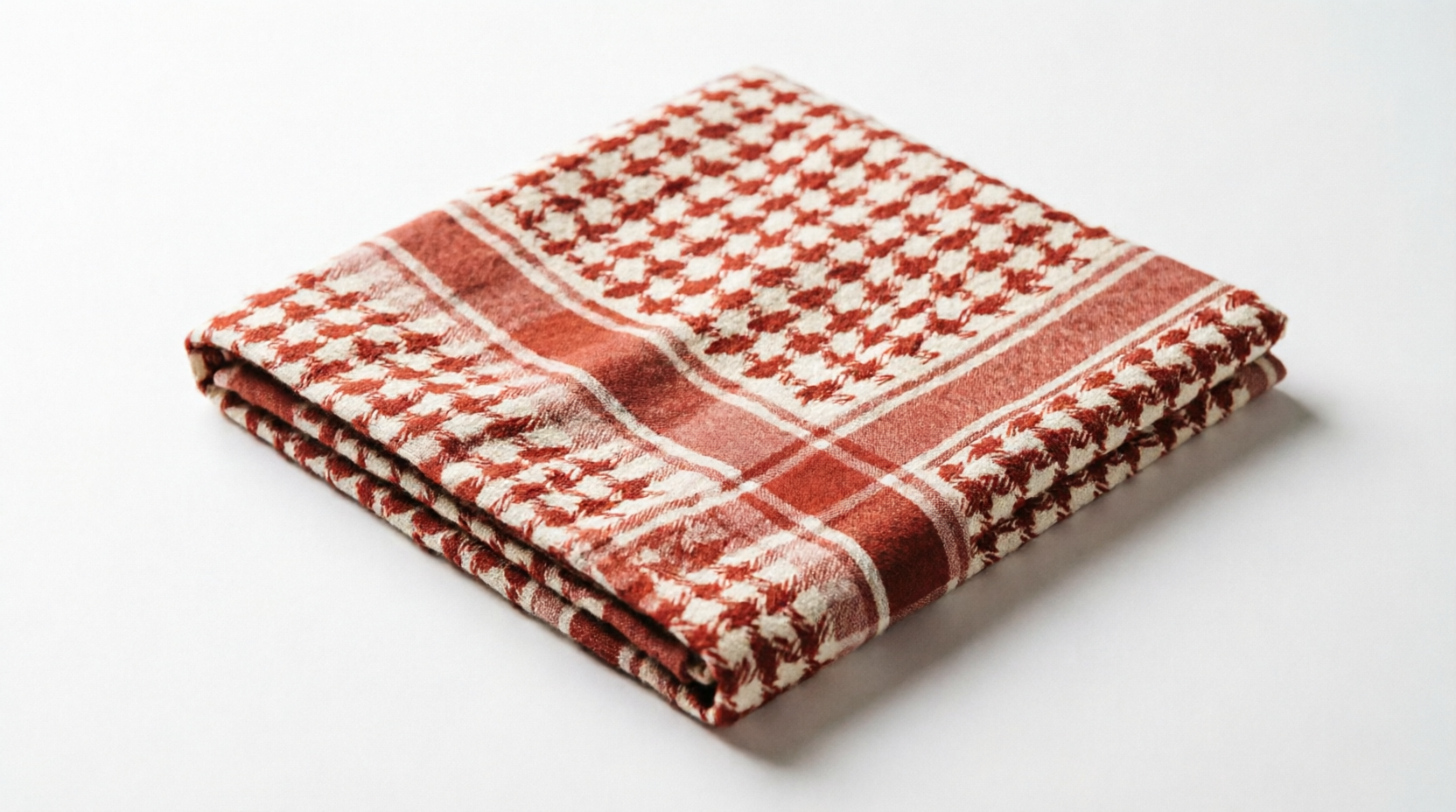 Premium Red & White Cotton Shimag